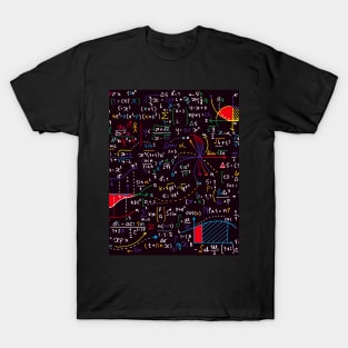 Colorful Math Formulas T-Shirt